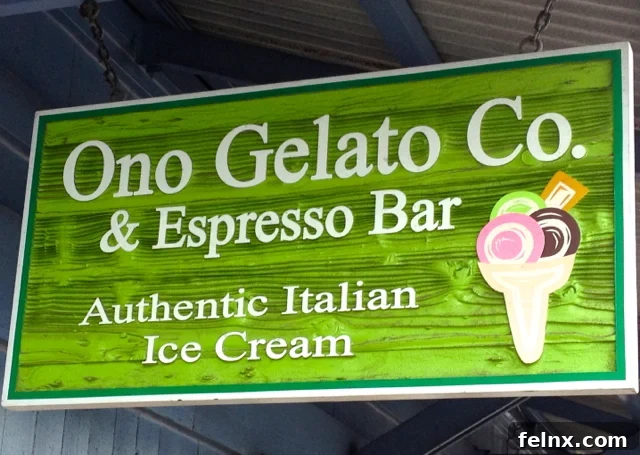 Ono Gelato Sign with Hawaiian and Italian Roots