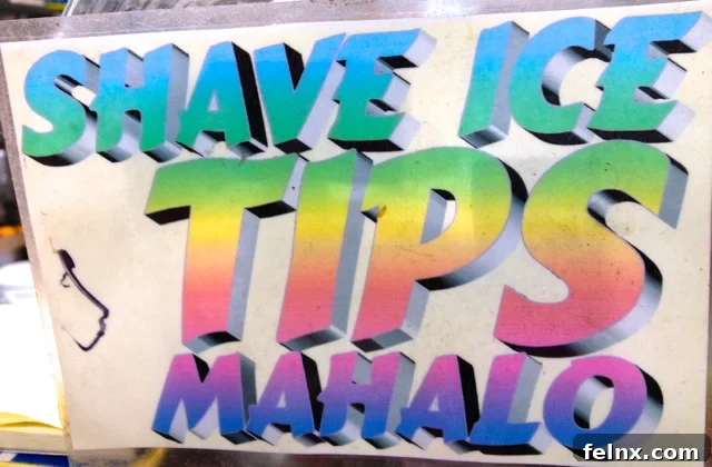 Tip Jar at a Shave Ice Stand