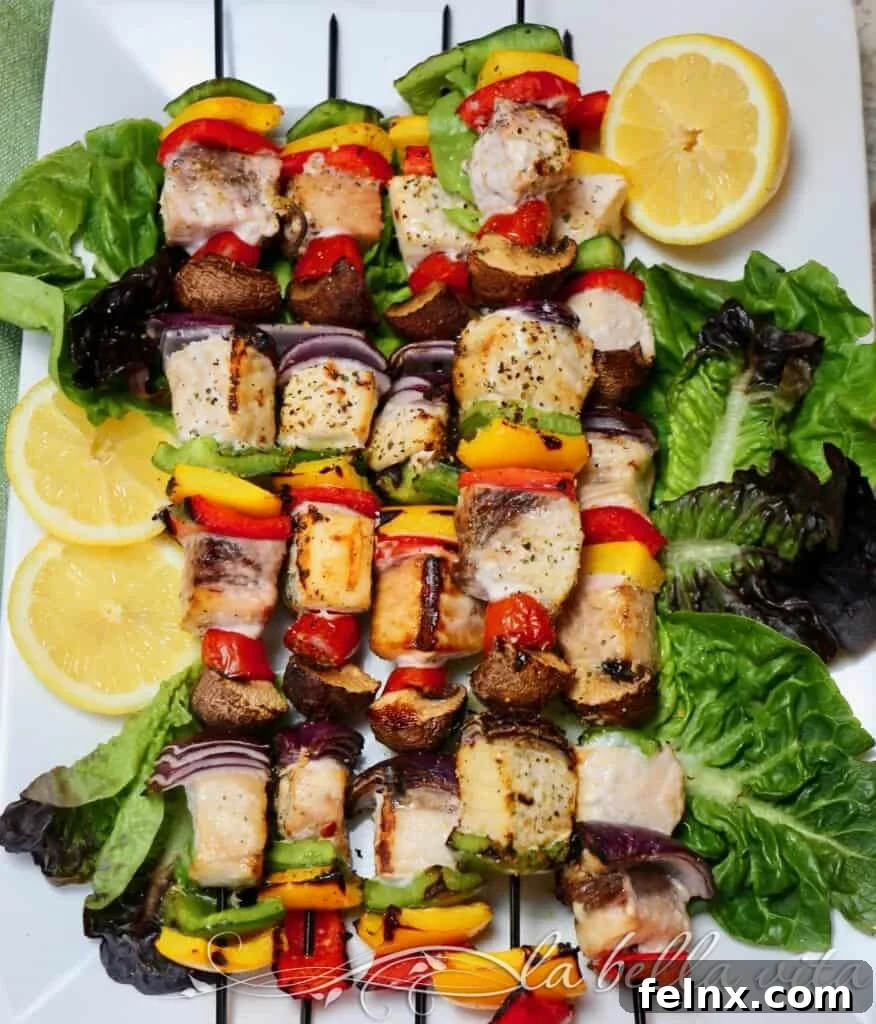 KETO Italian Grilled Swordfish Skewer Kabobs
