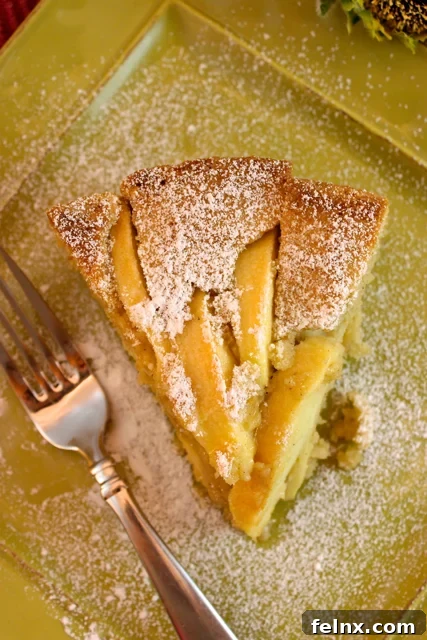 Top view of an Italian Apple Torta